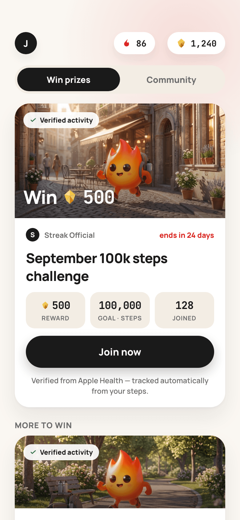 Discover — the September 100k steps and 100km prize challenges